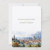 Florence Italië Skyline Save-the-Date Kaart (Achterkant)
