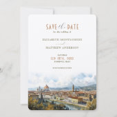 Florence Italië Skyline Save-the-Date Kaart (Voorkant)