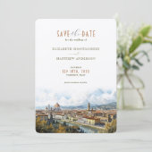 Florence Italië Skyline Save-the-Date Kaart (Staand voorkant)