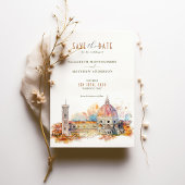 Florence Italië Skyline Save-the-Date Kaart