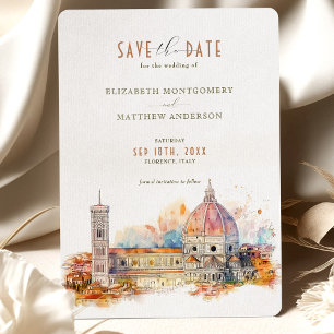 Florence Italië Skyline Save-the-Date Kaart