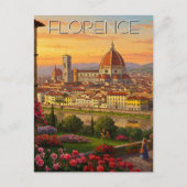 Florence Italië Skyline Sunset Briefkaart (Voorkant)