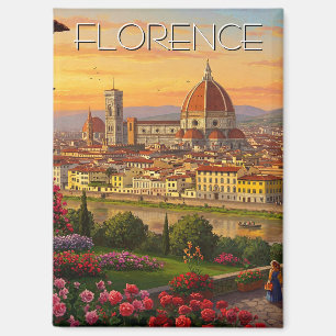 Florence Italië Skyline Sunset Magneet