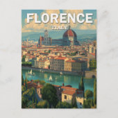  Florence Italië Skyline Travel Briefkaart (Voorkant)