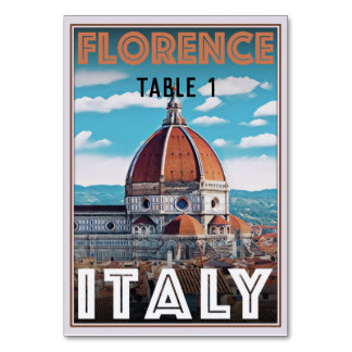 Florence Italië Tafel Plaatskaart Huwelijk Kaart