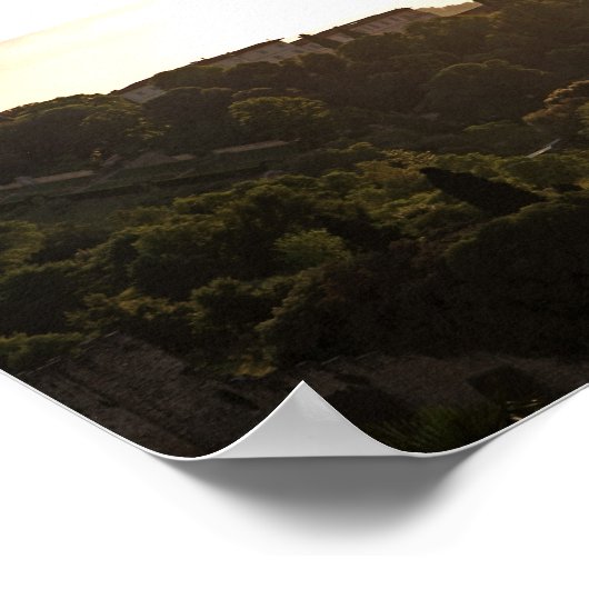 Florence Italië tijdens zonsondergang Poster (Hoek)