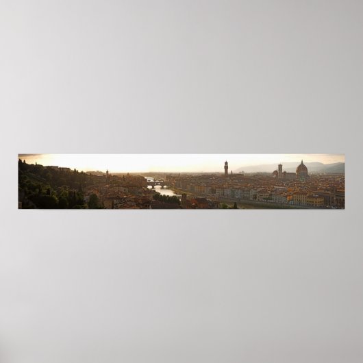 Florence Italië tijdens zonsondergang Poster (Voorkant)