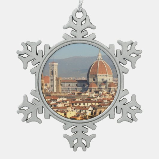 Florence, Italië Tin Sneeuwvlok Ornament (Voorkant)