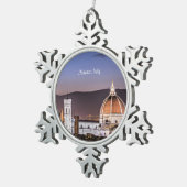 Florence, Italië Tin Sneeuwvlok Ornament (Rechts)