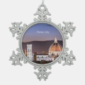 Florence, Italië Tin Sneeuwvlok Ornament (Voorkant)