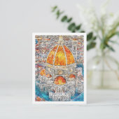 Florence Italië Travel Place Waterverf Briefkaart (Staand voorkant)
