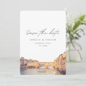 Florence Italië Trouwen Save the Date Kaart (Staand voorkant)