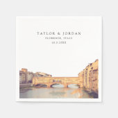 Florence Italië Trouwpapier Cocktail servet (Voorkant)