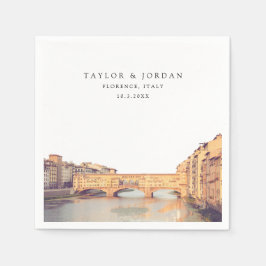 Florence Italië Trouwpapier Cocktail servet