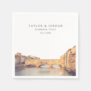 Florence Italië Trouwpapier Cocktail servet