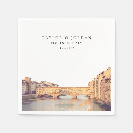 Florence Italië Trouwpapier Cocktail servet (Voorkant)