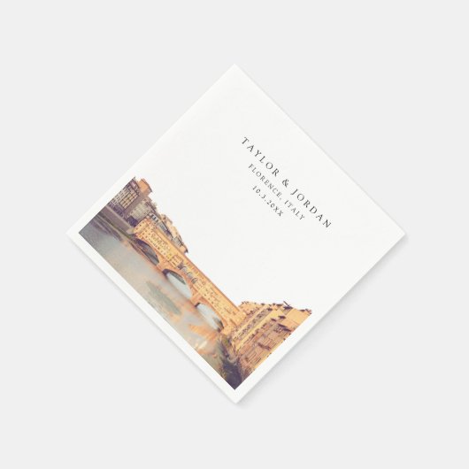 Florence Italië Trouwpapier Cocktail servet (Hoek)
