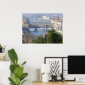 Florence, Italië uitzicht uit Piazza Michelangelo Poster (Thuiskantoor)