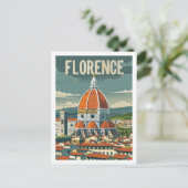 Florence Italië Vintage Beroemde Reisplaats Briefkaart (Staand voorkant)