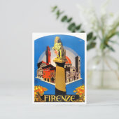 Florence Italië vintage Briefkaart (Staand voorkant)