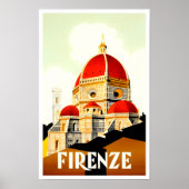 Florence Italië vintage Poster (Voorkant)
