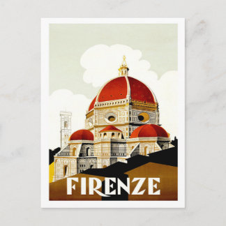Florence, Italië, vintage reisansichtkaart Briefkaart