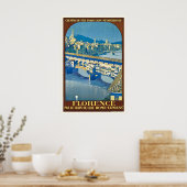 Florence Italië Vintage Reisposter Print (Keuken)
