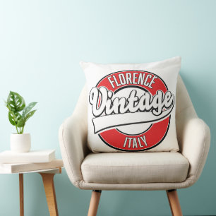 Florence Italië vintage stijl logo Kussen