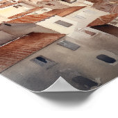 Florence Italië Waterverf Art Print Poster (Hoek)