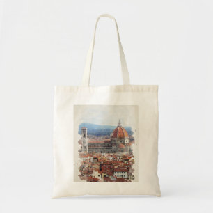 Florence Italië Waterverf Art Tote Bag