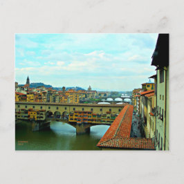 Florence, Italië — winkelbrug Briefkaart