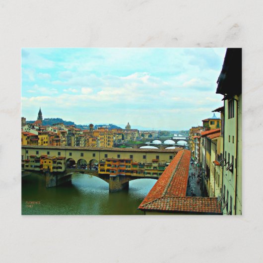 Florence, Italië — winkelbrug Briefkaart (Voorkant)
