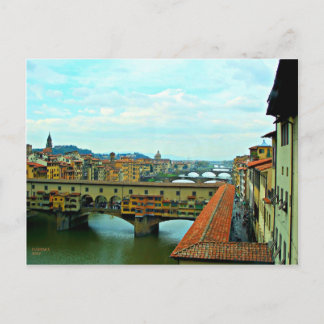 Florence, Italië winkelbrug Briefkaart