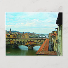 Florence, Italië winkelbrug Briefkaart