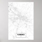 Florence, Italië (zwart op wit) Poster (Voorkant)