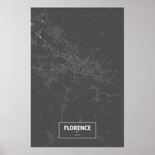 Florence, Italië (zwart wit) Poster
