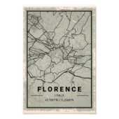 Florence italmap print poster canvas (Voorkant)