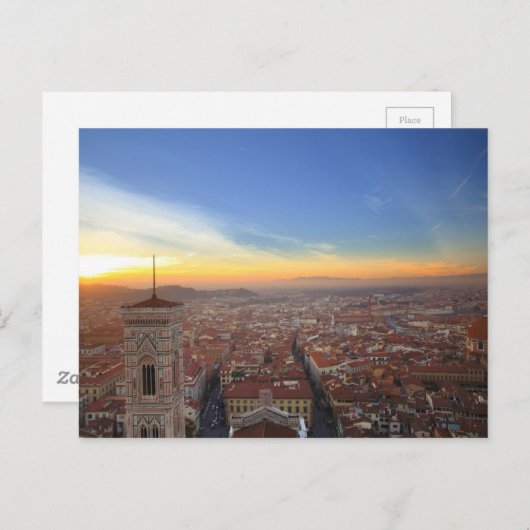 Florence Italy at Sunset Briefkaart (Voorkant / Achterkant)