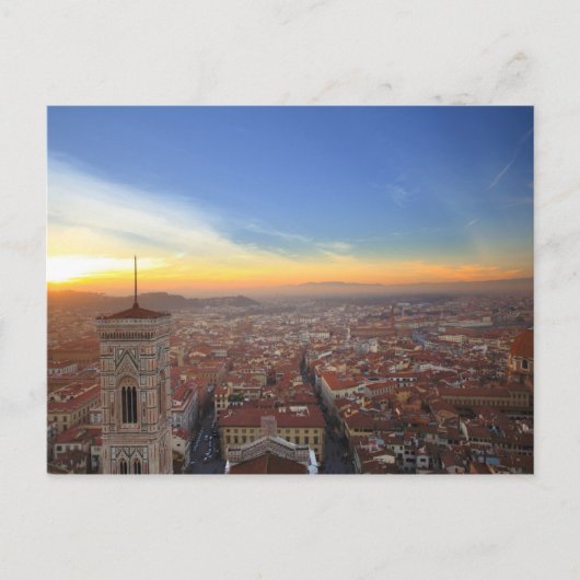 Florence Italy at Sunset Briefkaart (Voorkant)