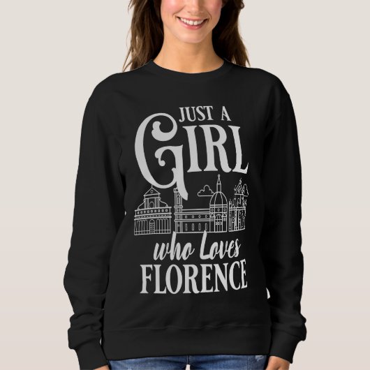 Florence Italy City Skyline Map Travel Trui (Voorkant)