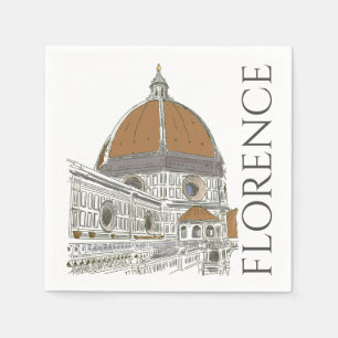 Florence Italy Duomo Pen and Ink Illustration Servet