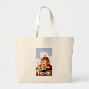Florence Italy Duomo Travel Poster 1930 Grote Tote Bag