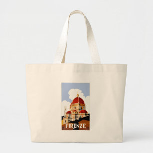 Florence Italy Duomo Travel Poster 1930 Grote Tote Bag