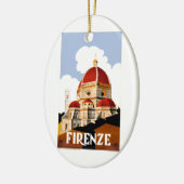 Florence Italy Duomo Travel Poster 1930 Keramisch Ornament (Links)