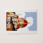 Florence Italy Duomo Travel Poster 1930 Legpuzzel (Horizontaal)