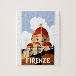 Florence Italy Duomo Travel Poster 1930 Legpuzzel