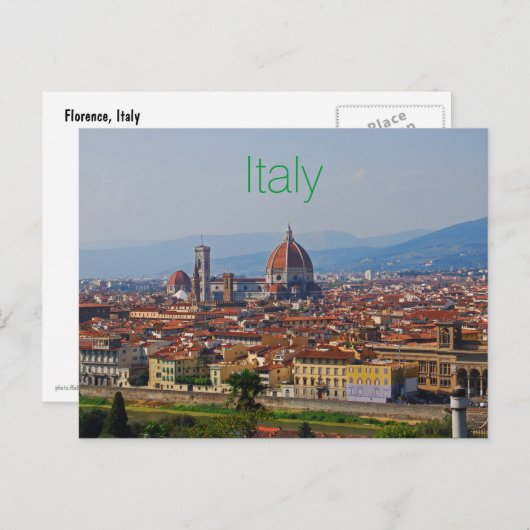 Florence Italy Duomo Uitzicht Briefkaart (Voorkant / Achterkant)