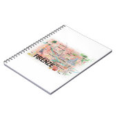 Florence Italy Illustrated Map with Landmarks Notitieboek (Linkerzijde)