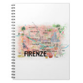 Florence Italy Illustrated Map with Landmarks Notitieboek (Voorkant)