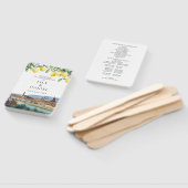 Florence Italy Lemons Watercolor Wedding Program Handwaaier (Niet-gemonteerd)